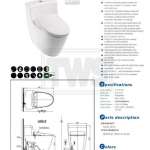 CW636SW6 โถสุขภัณฑ์ชิ้นเดียว พร้อมฝา WASHLET S7