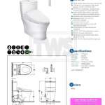 CST920UW3R โถสุขภัณฑ์สองชิ้น พร้อมฝา WASHLET C5 