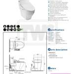 CW624UW2R โถสุขภัณฑ์ชิ้นเดียว พร้อมฝา WASHLET C2