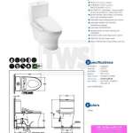 CST920UW2R โถสุขภัณฑ์สองชิ้น พร้อมฝา WASHLET C2
