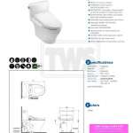 CST767UW2R โถสุขภัณฑ์สองชิ้น พร้อมฝา WASHLET C2 