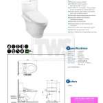 CST769UW2R โถสุขภัณฑ์สองชิ้น พร้อมฝา WASHLET C2 