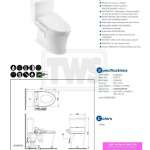 CST230UW2R โถสุขภัณฑ์สองชิ้น พร้อมฝา WASHLET C2 