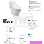 CST767UW1R โถสุขภัณฑ์สองชิ้น พร้อมฝา WASHLET SIMPLE