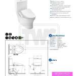 CST920UW1R โถสุขภัณฑ์สองชิ้น พร้อมฝา WASHLET SIMPLE