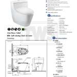 CW636UV2 โถสุขภัณฑ์ชิ้นเดียว ใช้น้ำ 4.5/3 ลิตร ฝารองนั่งแบบ Soft Close