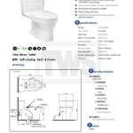 CW855UV1 โถสุขภัณฑ์ชิ้นเดียว ใช้น้ำ 4.5/3 ลิตร ฝารองนั่งแบบ Soft Close
