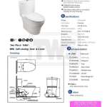CST769UV2 โถสุขภัณฑ์สองชิ้น ใช้น้ำ 4.5/3 ลิตร ฝารองนั่งแบบ Soft Close