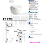 CWT762 โถสุขภัณฑ์แขวนผนัง ใช้น้ำ 4.5/3 ลิตร พร้อมฝา Soft Close