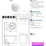 CWT763UV1 โถสุขภัณฑ์ตั้งพื้น ใช้น้ำ 4.5/3 ลิตร พร้อมฝา Soft Close