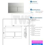 MB171M#SS ปุ่มกดสำหรับหม้อน้ำซ่อนผนัง (Stainless Steel)