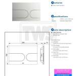 MB175M#SS ปุ่มกดสำหรับหม้อน้ำซ่อนผนัง (Stainless Steel)