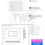 MB170P#WH ปุ่มกดสำหรับหม้อน้ำซ่อนผนัง (สีขาว)