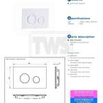MB174P#WH ปุ่มกดสำหรับหม้อน้ำซ่อนผนัง (สีขาว)