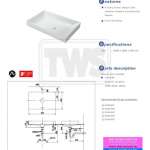 LW4716R#MW อ่างล้างหน้าวางบนเคาน์เตอร์ Matte White