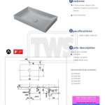 LW4716R#MGR อ่างล้างหน้าวางบนเคาน์เตอร์ Matte Grey