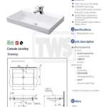 LW1617C อ่างล้างหน้าวางบนเคาน์เตอร์