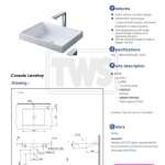 L1715 อ่างล้างหน้าวางบนเคาน์เตอร์ 