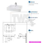 LW950CJW/F อ่างล้างหน้าวางบนเคาน์เตอร์