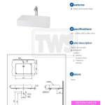 LW952JW/F อ่างล้างหน้าวางบนเคาน์เตอร์ 