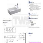 L1634 อ่างล้างหน้าวางบนเคาน์เตอร์ 