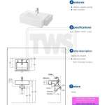 LW647CJT1W/F อ่างล้างหน้าฝังครึ่งเคาน์เตอร์ 