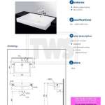 LW646JW/F อ่างล้างหน้งฝังครึ่งเคาน์เตอร์ 