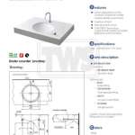 LW1504 อ่างล้างหน้าฝังใต้เคาน์เตอร์ 