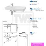 LW954CJLW/F อ่างล้างหน้าแขวนผนัง 