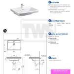 LW136WF อ่างล้างหน้าแขวนผนัง 
