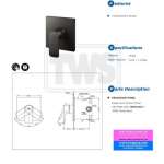 TBG04S03T#MBL ก๊อกผสมสำหรับยืนอาบชนิดฝังผนัง พร้อม MINI UNIT รุ่น GA (Matte Black)