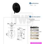 TX442SESN#MB ก๊อกผสมสำหรับลงอ่างอาบน้ำและยืนอาบ ชนิดฝังผนัง พร้อมชุดเปลี่ยนทิศทางน้ำ รุ่น EGO ll (Matte Black)