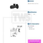 TX277SV1#MB วาล์วเปิด-ปิดน้ำ (Matte Black)