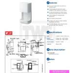 TYC322WT เครื่องเป่ามือ High Speed (ใช้ไฟฟ้า 220V)