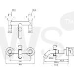 WS-0380 ก๊อกผสมลงอ่างอาบน้ำ รุ่น WANG