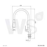 WS-0353-SBA ก๊อกซิงค์เดี่ยวแบบตั้งพื้น หัวจ่ายน้ำ 2 ฟังก์ชั่น สีดำ รุ่น WANG