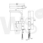 WS-0935 ก๊อกซิงค์น้ำผสม แบบตั้งพื้น รุ่น BLENDE