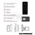 HAFELE DIGITAL DOOR LOCK ชุดล็อคเสริมประตูระบบดิจิตอล แบบแนวนอน