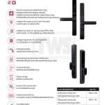 HAFELE DIGITAL DOOR LOCK ชุดล็อคประตูระบบดิจิตอลแบบก้านโยก สำหรับประตูเฟรมแคบ