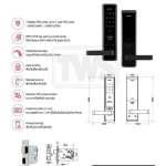 HAFELE DIGITAL DOOR LOCK ชุดล็อคประตูระบบดิจิตอลแบบก้านโยก 