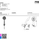 PREMA ฝักบัวสายอ่อนพร้อมสาย 5 ฟังก์ชั่น P1010(HM)