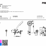 PREMA ฝักบัวสายอ่อน 3 ฟังก์ชั่น พร้อมวาล์วเปิด-ปิดน้ำ P110SET(HM)