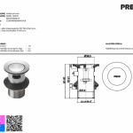 PREMA สะดืออ่างล้างหน้า PM698#SA(HM)