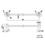 PREMA ราวแขวนผ้าสแตนเลส 75 ซม. PM092(HM)