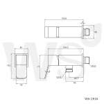 WS-1910 วาล์วเดี่ยวฝักบัว แบบติดผนัง ขนาด 1/2 นิ้ว (4 หุน) รุ่น SQUARE