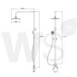 WS-8091R ฝักบัวเรนชาวเวอร์น้ำอุ่น หัวฝักบัวกลม 8 นิ้ว พร้อมฝักบัวมือถือสแตนเลส 4 นิ้ว