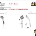 HONEYBEE ฝักบัวพร้อมสาย 5 ฟังก์ชั่น