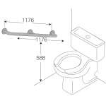 HR-1102-2 ราวพยุงกันลื่นข้างโถสุขภัณฑ์ (OD 32 มม.)  0