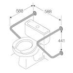 HR-1109-2 ราวพยุงกันลื่นข้างโถสุขภัณฑ์ (OD 32 มม.) 0
