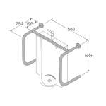 HR-1201-2 ราวพยุงกันลื่นข้างโถปัสสาวะชาย (OD 32 มม.) 0